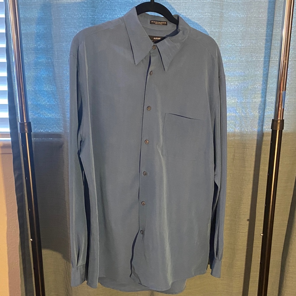 Alfani Men's Classic Blue Dress Shirt
